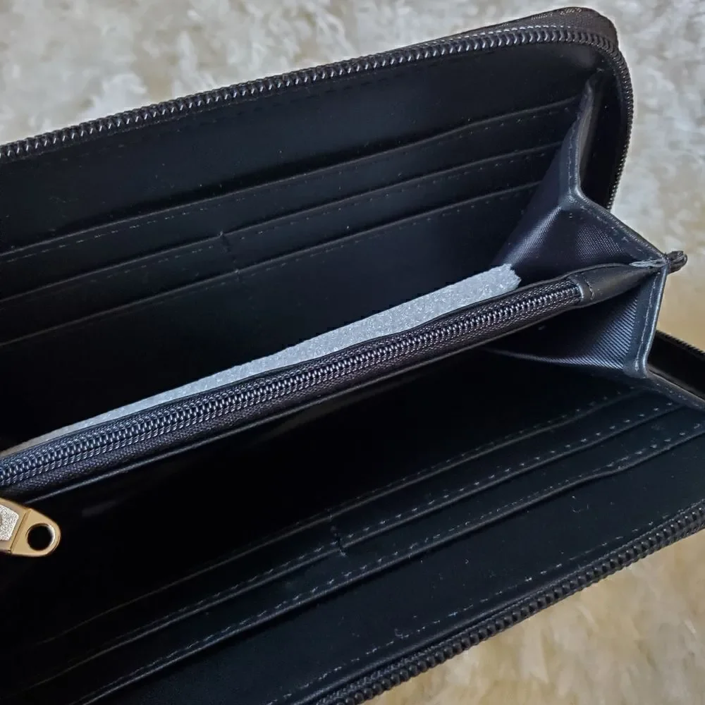 Women's Vegan Leather Embellished Black‎